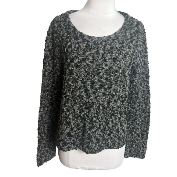 Rag & Bone merino wool popcorn sweater Sz L marled - Picture 1 of 5